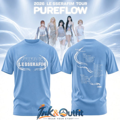 Le Sserafim Pureflow Tour 2026 T-Shirt