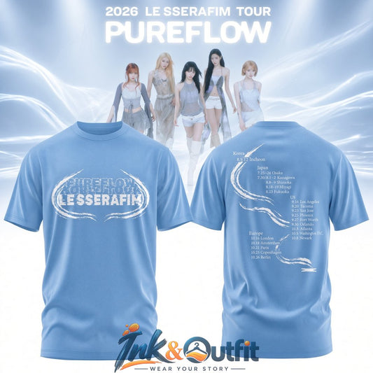 Le Sserafim Pureflow Tour 2026 T-Shirt