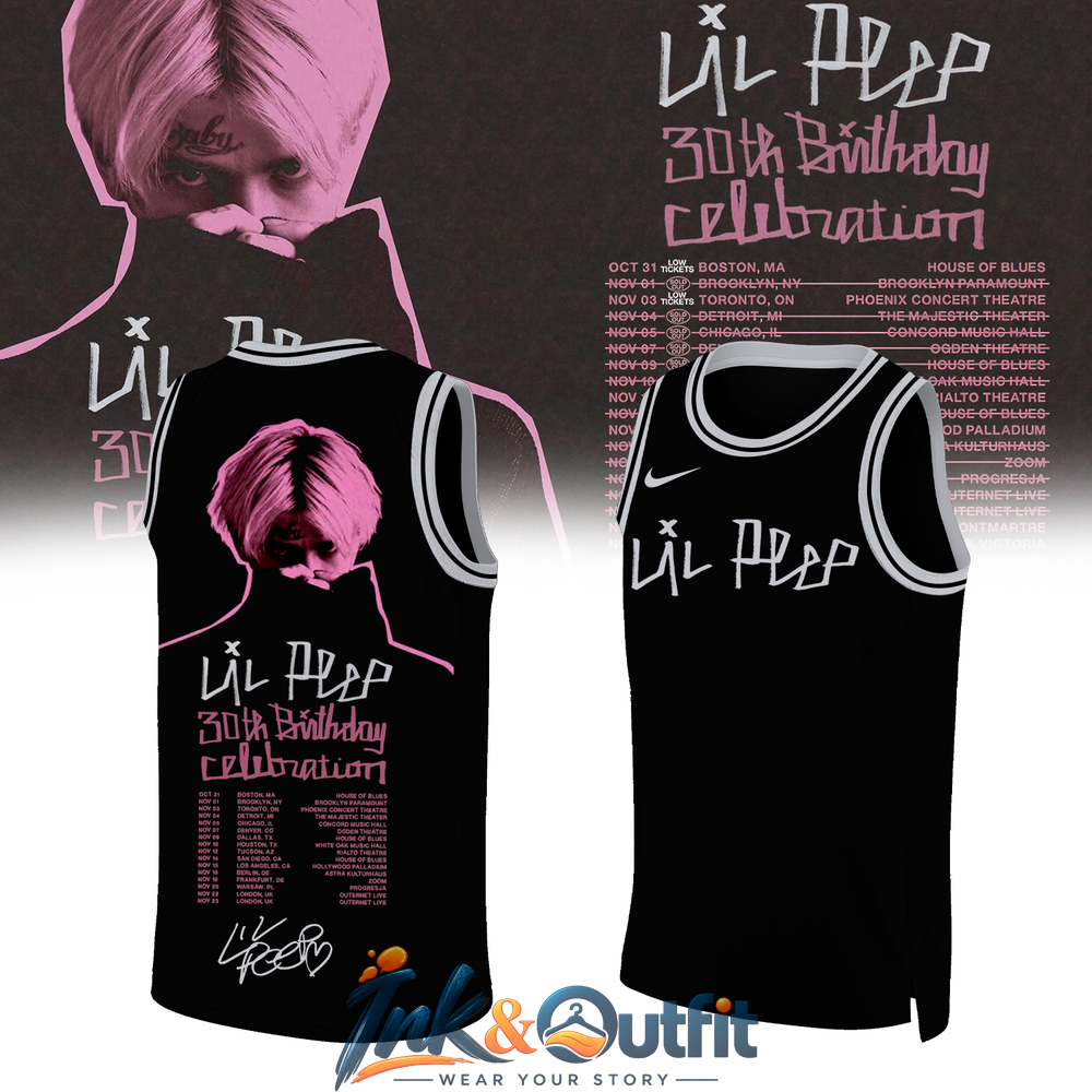 Lil Peep 30th Birthday Celebration Basketball Jersey