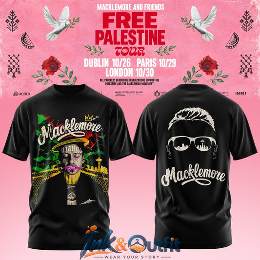 Macklemore and Friends Free Palestine Tour 2026 T-Shirt
