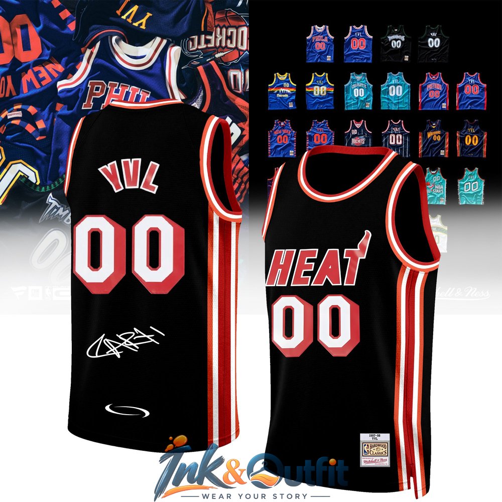 Miami Heat Hardwood Classics Black Basketball Jersey