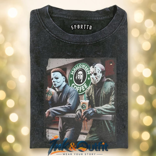 Michael Myers x Jason Coffee Run Shirt