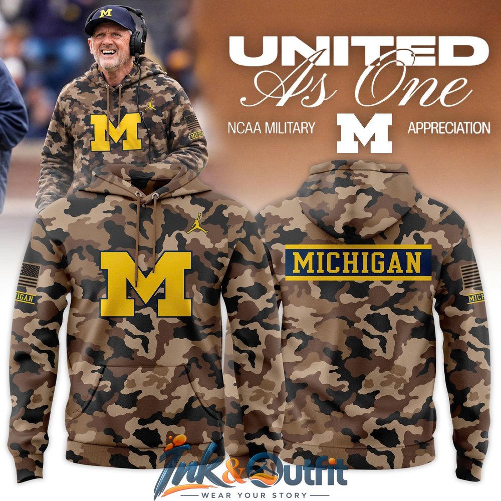 Michigan Wolverines Military Appreciation Camo Hoodie