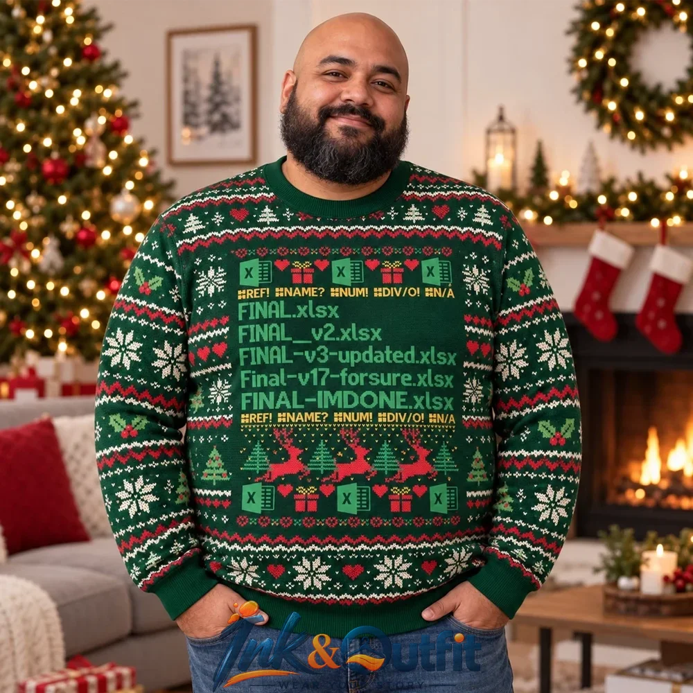 Microsoft Excel Spreadsheet Christmas Ugly Sweater