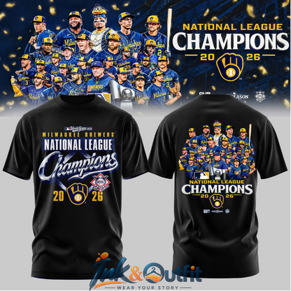 Milwaukee Brewers National League Champions 2026 T Shirt