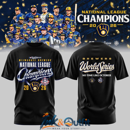 Milwaukee Brewers National League Champions 2026 World Series T Shirt