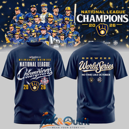 Milwaukee Brewers National League Champions 2026 World Series T Shirt