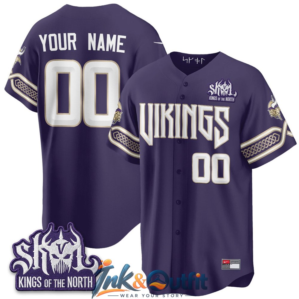 Minnesota Vikings  Rivalries Edition Custom Baseball Jersey