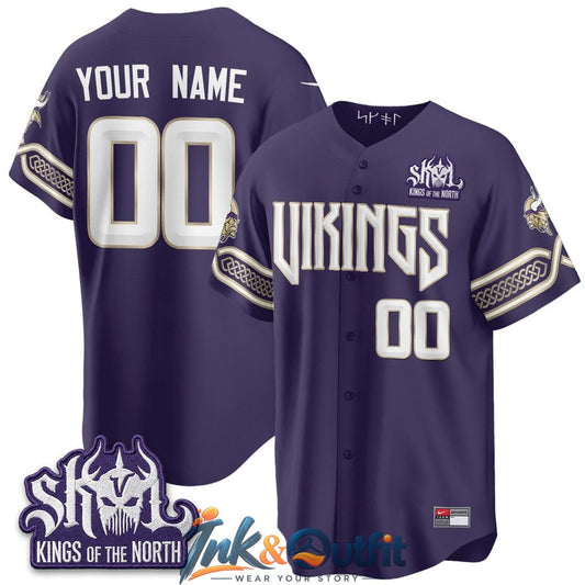 Minnesota Vikings  Rivalries Edition Custom Baseball Jersey