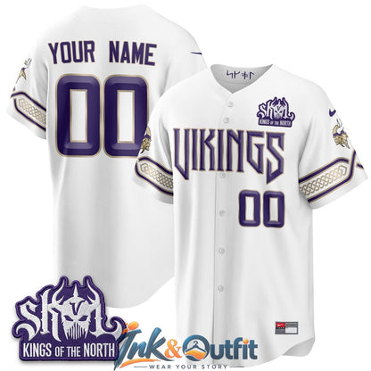 Minnesota Vikings  Rivalries Edition Custom Baseball Jersey