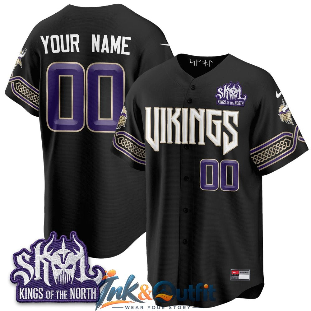 Minnesota Vikings  Rivalries Edition Custom Baseball Jersey