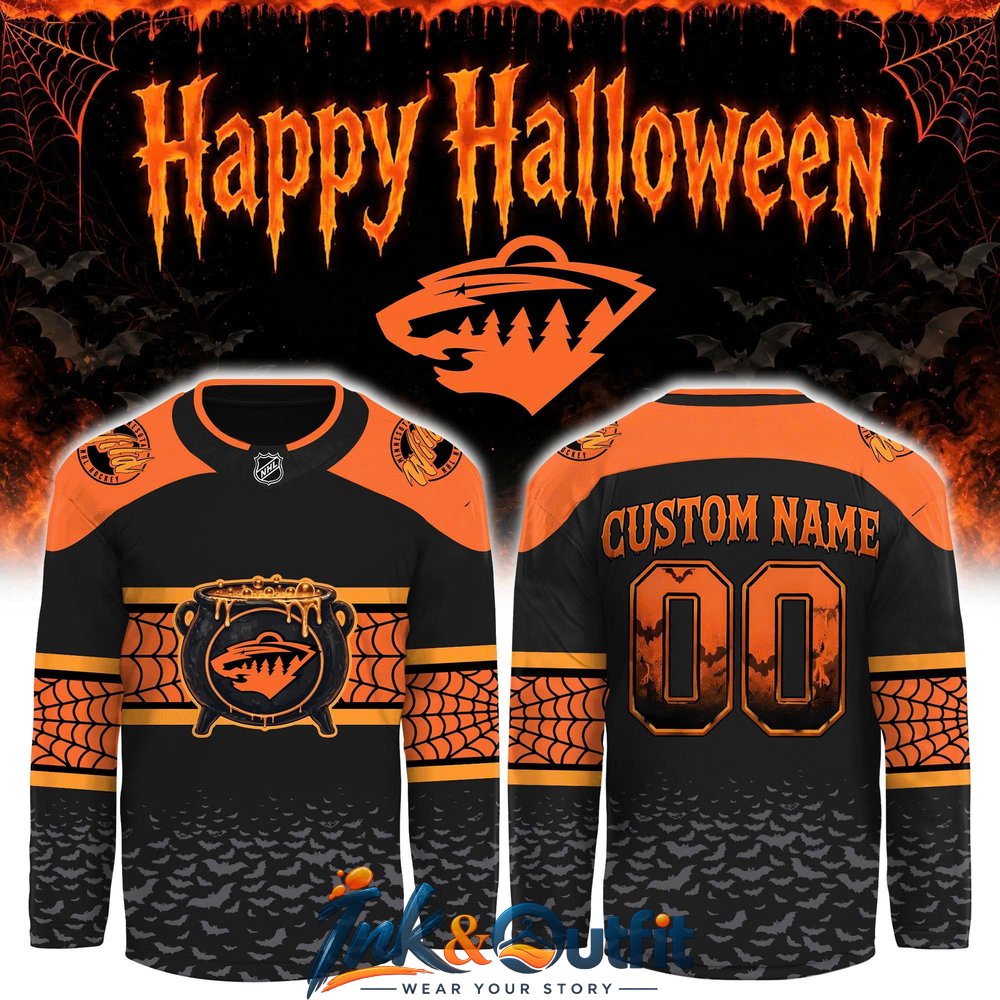 Minnesota Wild Halloween Day 2026 Custom NHL Hockey Jersey – Witch Cauldron Edition