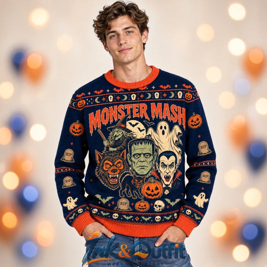 Monster Mash Halloween Ugly Sweater 2026