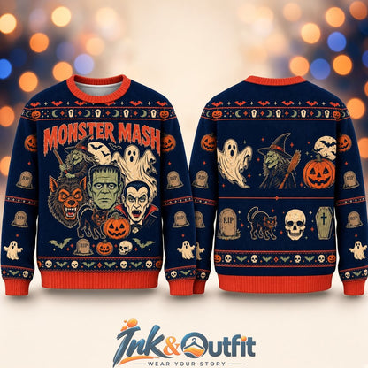 Monster Mash Halloween Ugly Sweater 2026