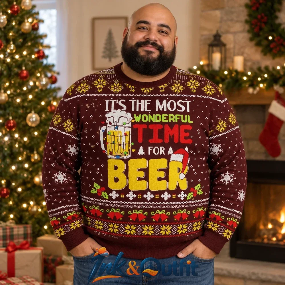 Most Wonderful Time For A Beer Christmas Sweater
