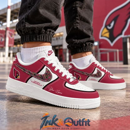 NFL Arizona Cardinals 2026 Custom Name Nike Air Force 1 Sneakers