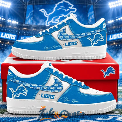 NFL Detroit Lions 2026 Custom Name Nike Air Force 1 Sneakers