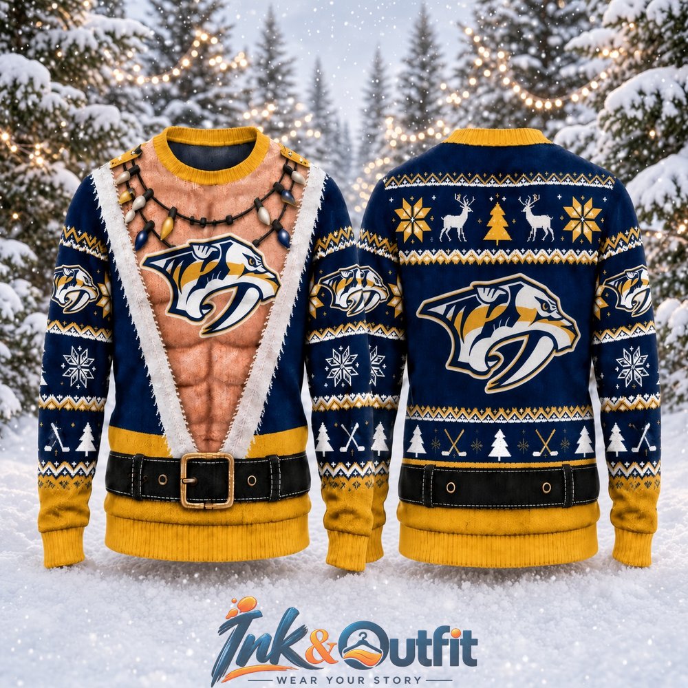 Nashville Predators Funny Body Ugly Christmas Sweater