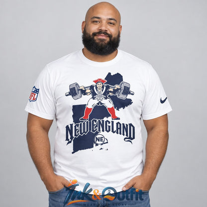New England Patriots Patriot Warrior Map 2026 White Shirt