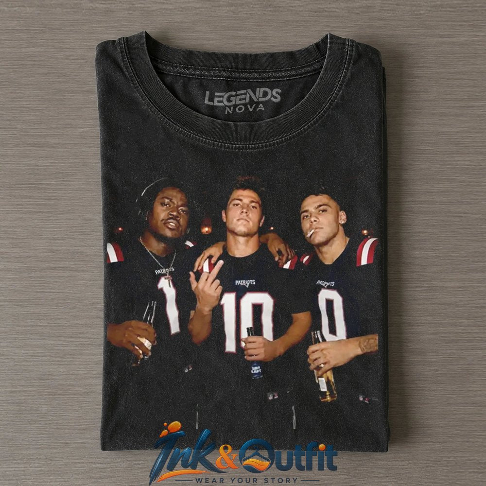 New England Patriots Stefon Diggs Drake Maye Christian Gonzalez T Shirt