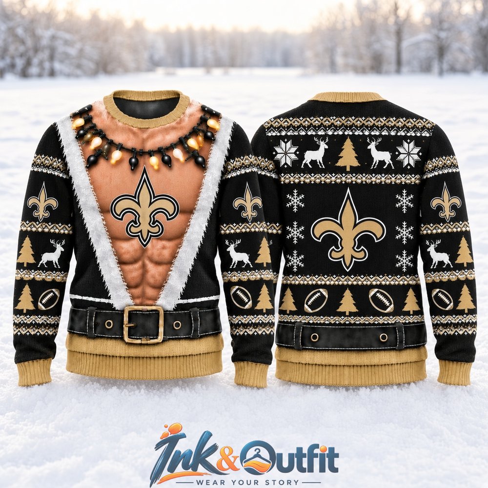 New Orleans Saints Funny Body Ugly Christmas Sweater