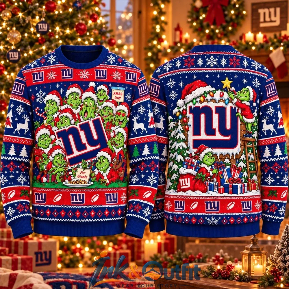 New York Giants Grinch Christmas Ugly Sweater
