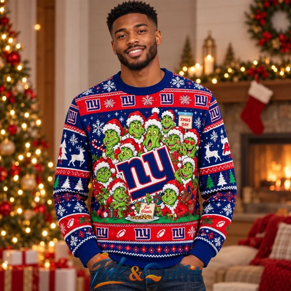 New York Giants Grinch Christmas Ugly Sweater