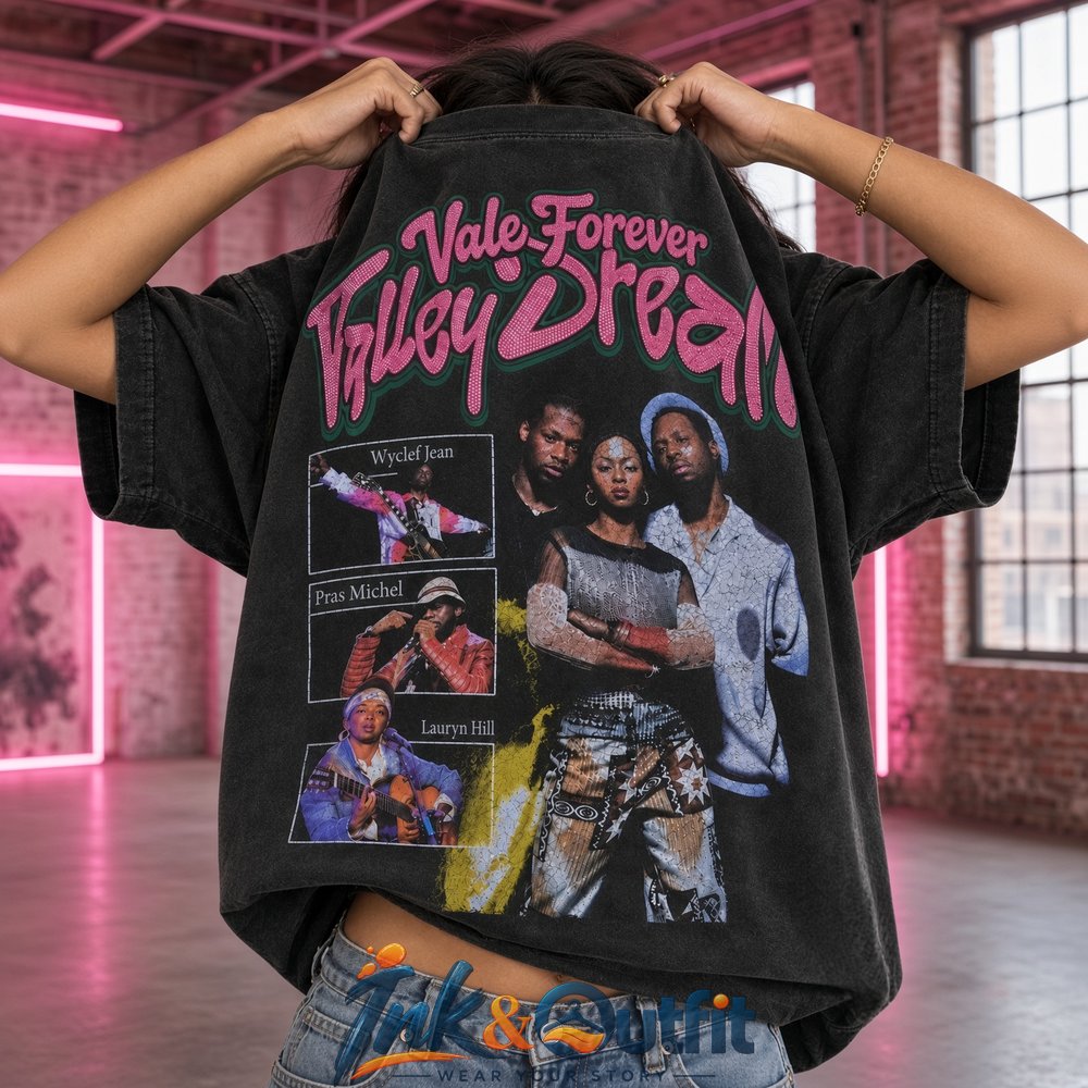 Neymar Vale Forever Fever Bling Shirt  Valley Dreams Graphic Tee with Wyclef Jean, Pras Michel and Lauryn Hill