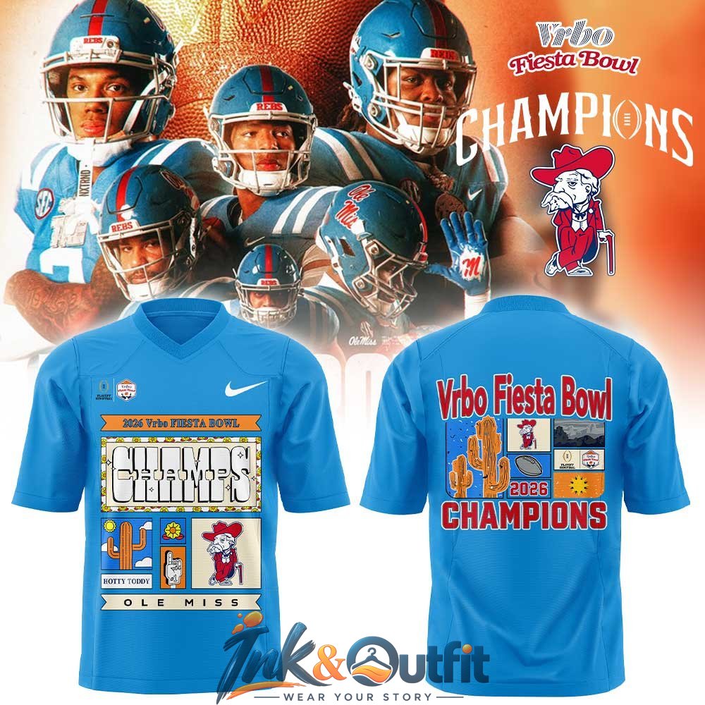Ole Miss Rebels Vrbo Fiesta Bowl Champion Football Jersey