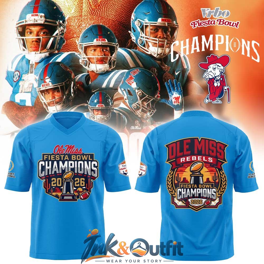 Ole Miss Rebels Vrbo Fiesta Bowl Champion Football Jersey