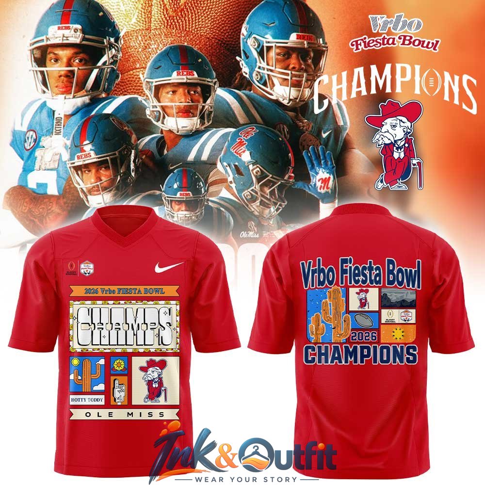 Ole Miss Rebels Vrbo Fiesta Bowl Champion Football Jersey