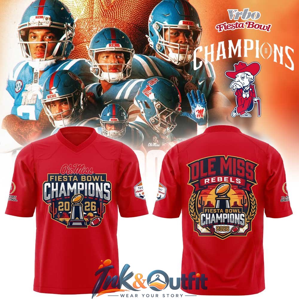 Ole Miss Rebels Vrbo Fiesta Bowl Champion Football Jersey