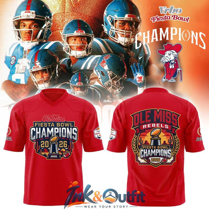 Ole Miss Rebels Vrbo Fiesta Bowl Champion Football Jersey