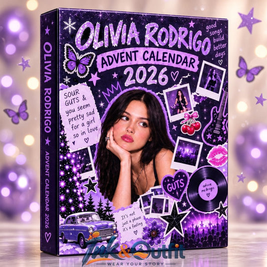 Olivia Rodrigo Advent Calendar 2026 24 Days Acrylic Ornaments Christmas Gift for Fans