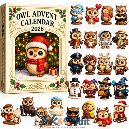 Owl Christmas Advent Calendar 24 Day Countdown Owl Figures Gift Set For Owl Lovers