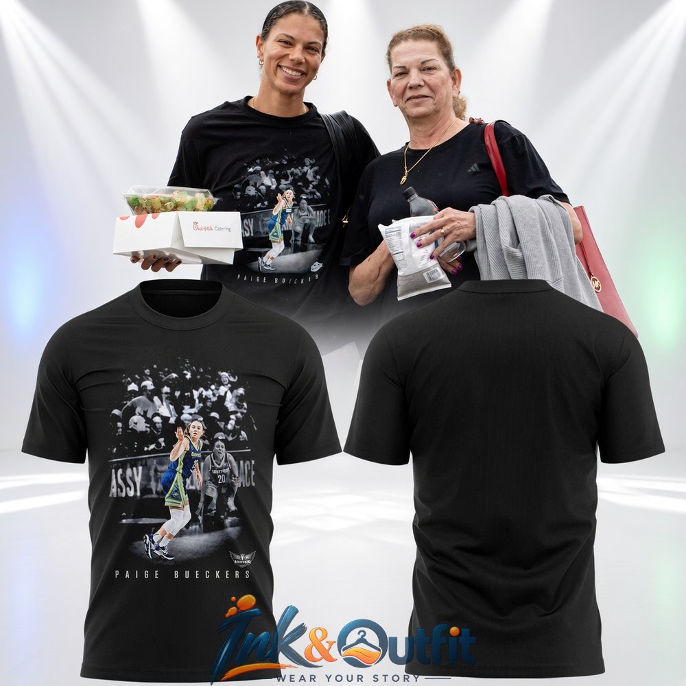 Paige Bueckers Dallas Wings WNBA Basketball Action Photo Black Graphic T Shirt