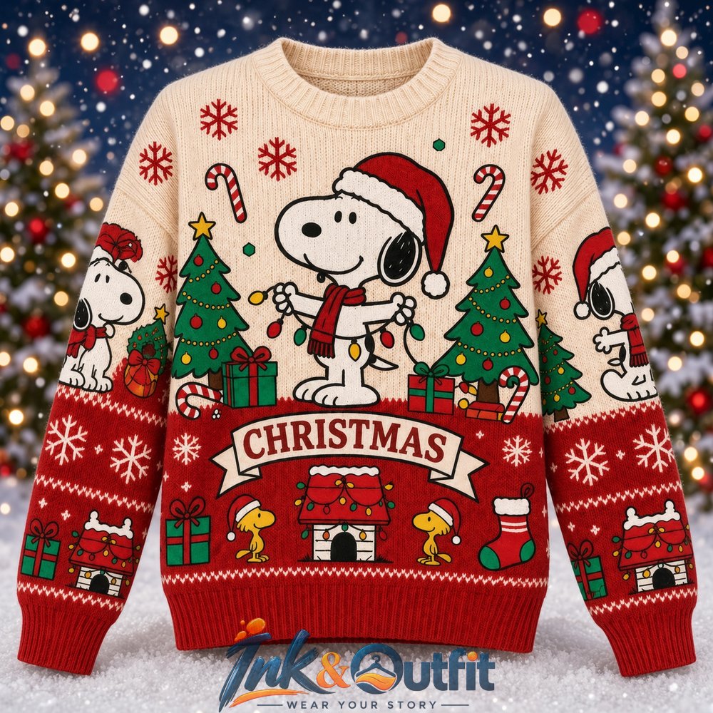Peanuts Snoopy Winter Ugly Christmas Sweater 2026