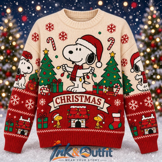 Peanuts Snoopy Winter Ugly Christmas Sweater 2026