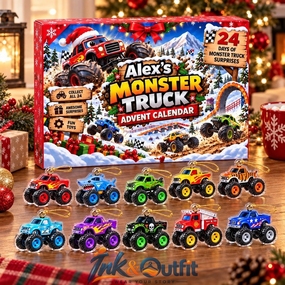 Personalized Monster Truck Advent Calendar