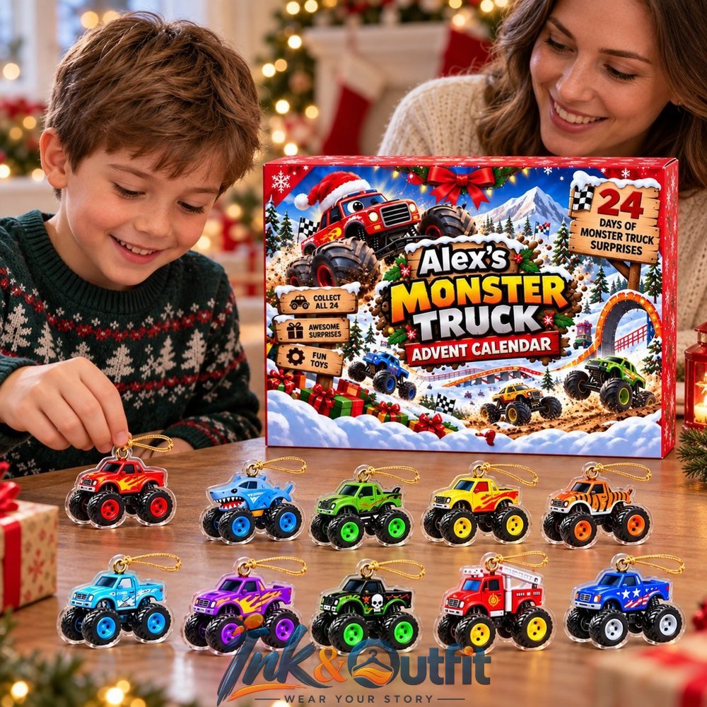 Personalized Monster Truck Advent Calendar