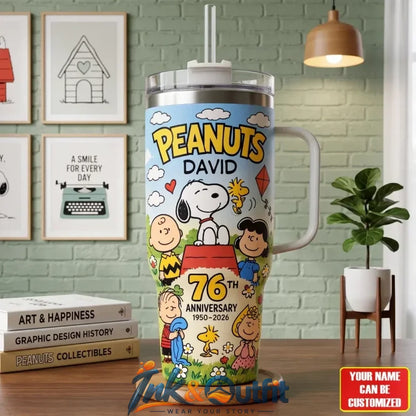 Personalized Snoopy x Friends 76th Anniversary Tumbler