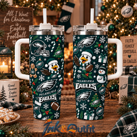 Philadelphia Eagles Christmas Tumbler 40oz