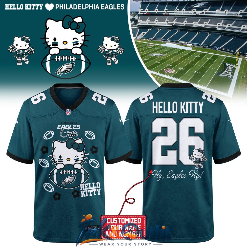 Philadelphia Eagles  Hello Kitty Football Jersey