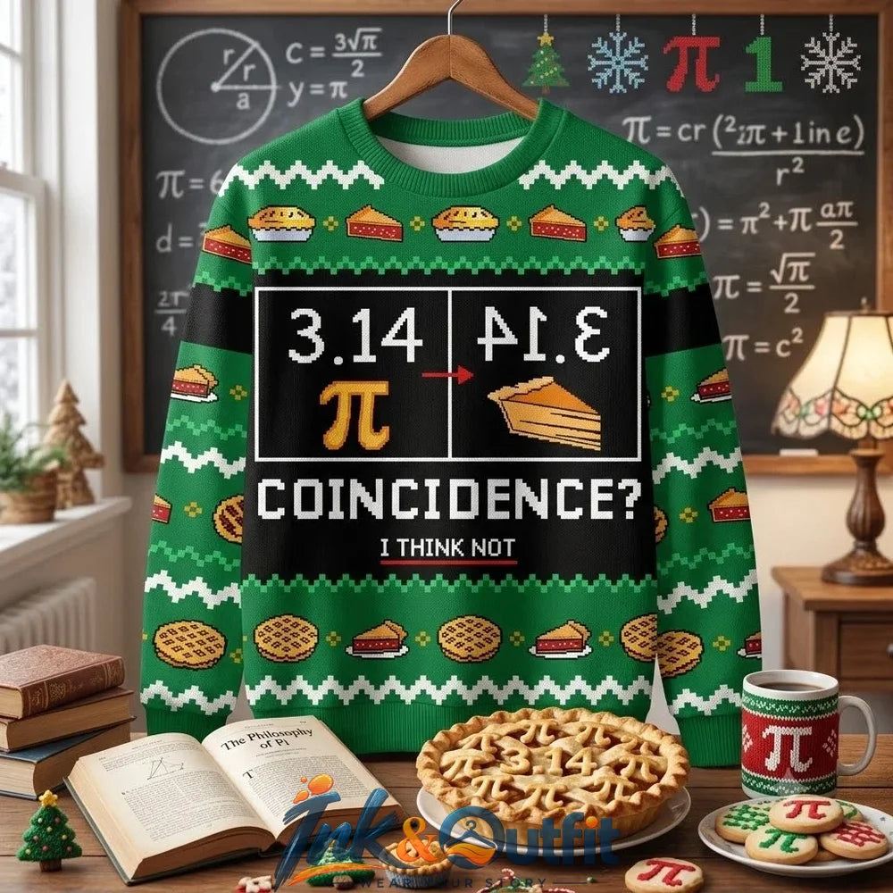 Pi Day Coincidence Christmas Ugly Sweater