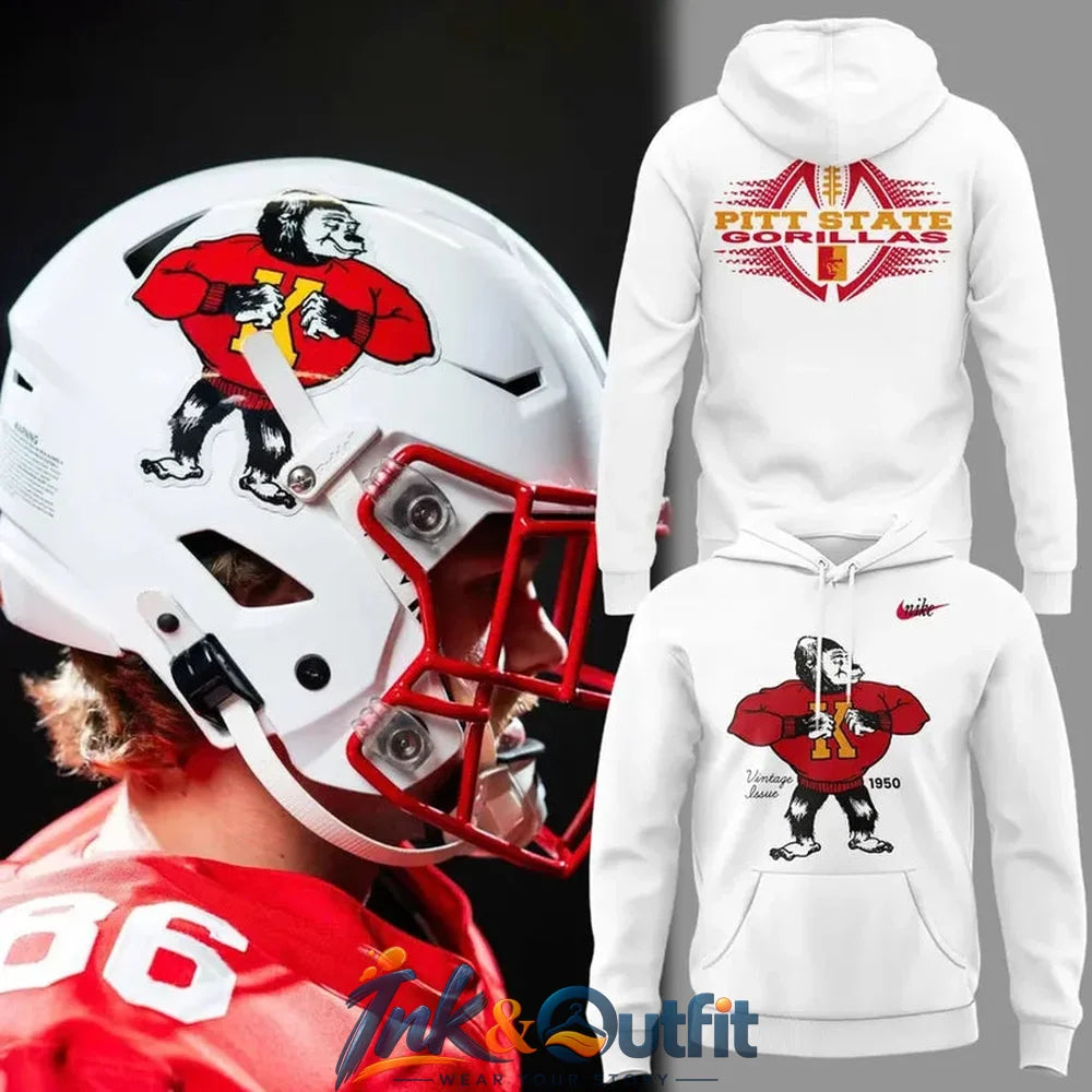 Pittsburg State Gorillas Vintage Issue 1950 Hoodie