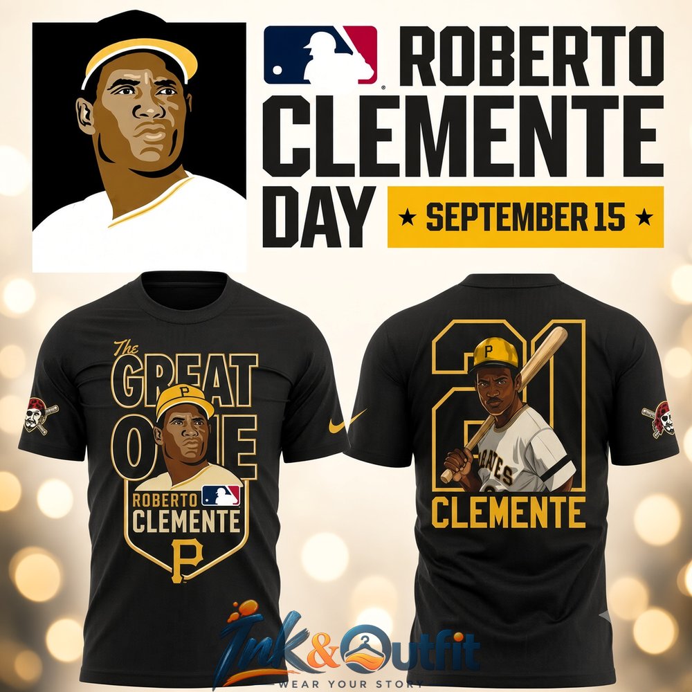 Pittsburgh Pirates Roberto Clemente Day Shirt  The Great One 21 Official MLB Tribute Tee for Pirates Fans