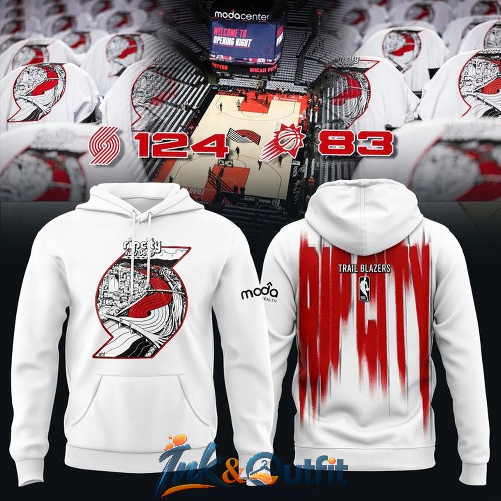 Portland Trail Blazers Rip City Runs Deep Graphic 2026 Hoodie