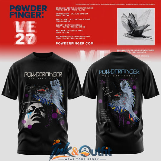 Powderfinger Live 2027 Australian Tour Band Shirt
