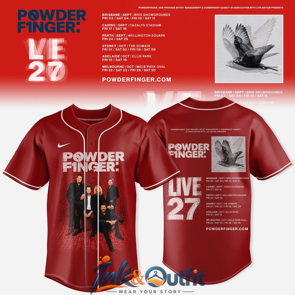 Powderfinger Live 2027 Tour Special Baseball Jersey