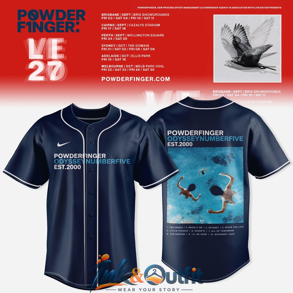 Powderfinger Live 2027 Tour Special Baseball Jersey